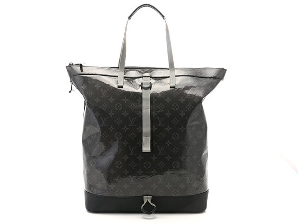 LOUIS VUITTON Bag Backpack Zip Tote Monogram Eclipse Black Glaze